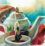 Movas Sanat Bitkisel Çay  Elmas Mozaik Tablo / Kristal Tablo 50x50cm E20202022M
