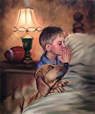 Movas Sanat Dua Eden Köpek ve Çocuk Elmas Mozaik Tablo / Kristal Tablo 40x60cm E20202081M
