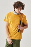 Lightweight SS Small Logo Crew Neck Bisiklet Yaka T-shirt Yellow