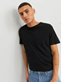 JJEORGANIC BASIC TEE SS O-NECK NOOS Black