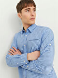 JJEREMY DETAIL SHIRT LS NOOS Mavi