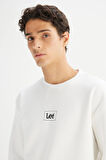 Bisiklet Yaka Sweatshirt Off White