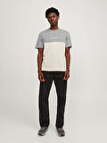 JJERYDER BLOCKING TEE SS LN GREY