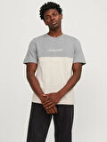 JJERYDER BLOCKING TEE SS LN GREY