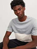JJERYDER BLOCKING TEE SS LN GREY