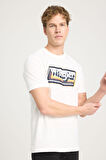 Bisiklet Yaka T-shirt Worn in White