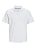 JJESUMMER LINEN POLO SS LN White