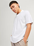 JJESUMMER LINEN POLO SS LN White