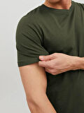 JJEORGANIC BASIC TEE SS O-NECK NOOS Olive