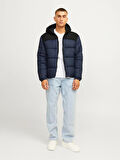JJMOON HOOD PUFFER Navy