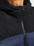 JJMOON HOOD PUFFER Navy