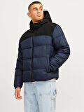 JJMOON HOOD PUFFER Navy