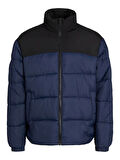 JJMOON STAND COLLAR PUFFER Navy