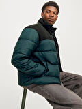 JJMOON STAND COLLAR PUFFER Forest