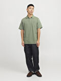 JPRBLUWILLIAM WASH SS POLO SN Dark Green
