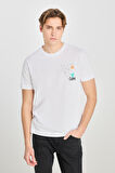Regular Fit Grafik Baskılı T-shirt White
