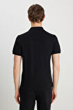 Erkek Regular Fit Polo T-shirt Black