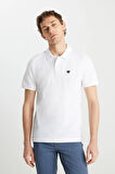 Erkek Regular Fit Polo T-shirt White