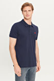 Erkek Regular Fit Polo T-shirt Navy