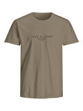 JPRBLAHARRIS SS TEE CREW NECK FST Greige