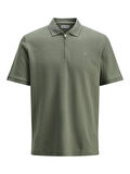 JJEAUSTIN ZIP POLO SS NOOS GREEN