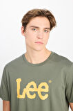 Regular Fit Grafik Baskılı T-shirt Khaki