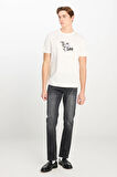 Regular Fit Grafik Baskılı T-shirt OffWhite