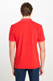 Erkek Regular Fit Polo T-shirt Washed Red