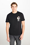 Regular Fit Grafik Baskılı T-shirt Black