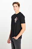 Regular Fit Grafik Baskılı T-shirt Black
