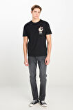 Regular Fit Grafik Baskılı T-shirt Black