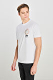 Regular Fit Grafik Baskılı T-shirt White