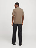 JPRCCCOOPER KNIT POLO SS SN Greige