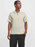 JPRBLAMILANO SPRING KNIT POLO SS SN Silver