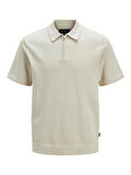 JPRBLAMILANO SPRING KNIT POLO SS SN Silver