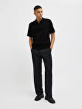 JPRBLAMILANO SPRING KNIT POLO SS SN Black