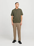 JPRBLAMILANO SPRING KNIT POLO SS SN Tea Leaf