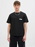 JCOSAGO LOGO SLUB TEE SS CREW NECK LN Black