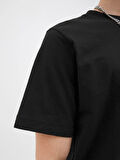 JCOSAGO LOGO SLUB TEE SS CREW NECK LN Black