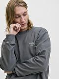 JPRBLACHAD BRANDING SWEAT CREW NECK LN Volcanic Ash