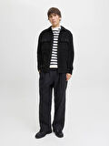 JJEPERFECT CORDUROY OVERSHIRT LS SN Black