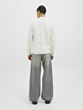 JJEGEORGE KNIT POLO LS SN Cloud Dancer