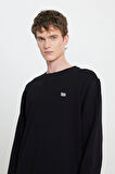 Bisiklet Yaka Sweatshirt Black
