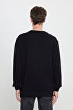 Bisiklet Yaka Sweatshirt Black