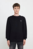 Bisiklet Yaka Sweatshirt Black
