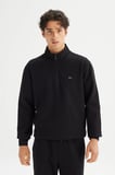 Erkek Pike Interlock Half Zip Sweatshirt Black