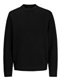 JPRBLAMILANO STITCH KNIT CREW NECK SN Black