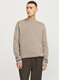 JPRBLAMILANO STITCH KNIT CREW NECK SN Greige