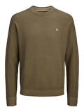 JPRBLUREX KNIT CREW NECK LN Stone Gray