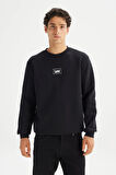 Mid Logo Baskılı Sweatshirt Black